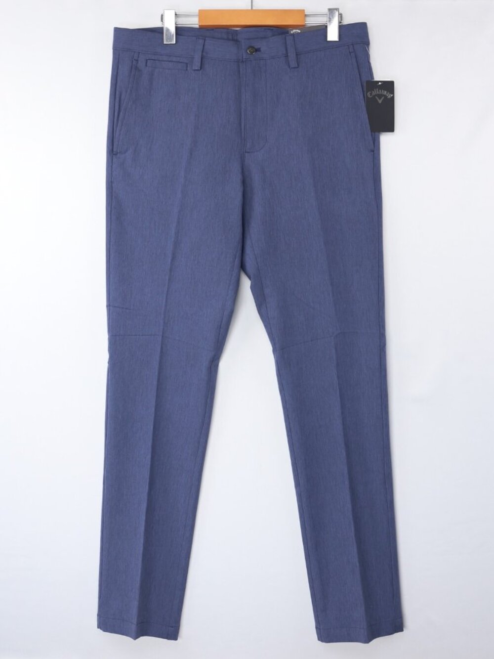 Callaway Mens Golf Pants Performance Stretch Blue Heather Opti Dri – 30in Inseam